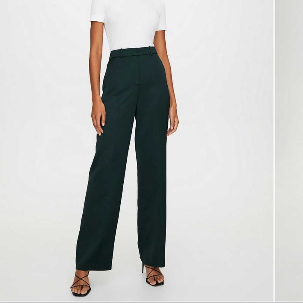 Aritzia - Black Babaton Shine Wide Leg Pant - Sadiki Pant